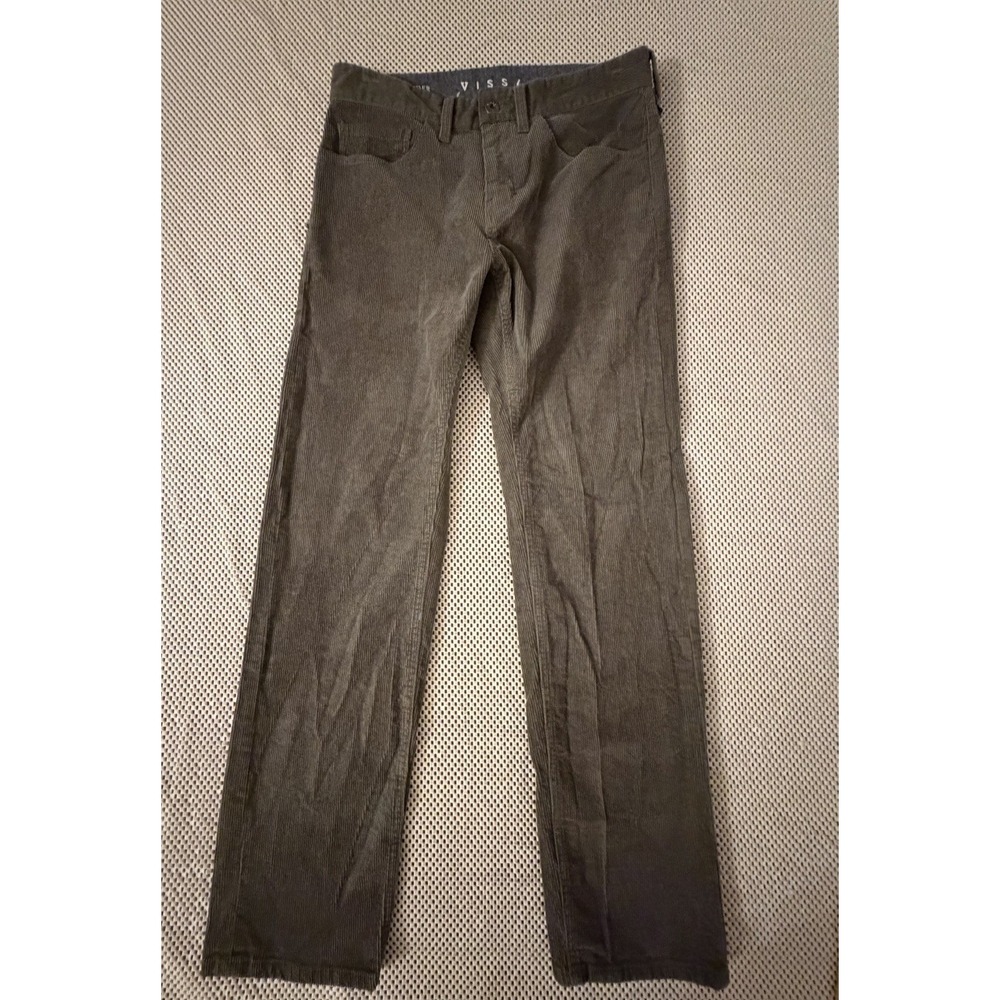 Vissla Corduroy Pants Jeans Men Sz‎ 28 Border Straight Leg Casual Stretch Brown